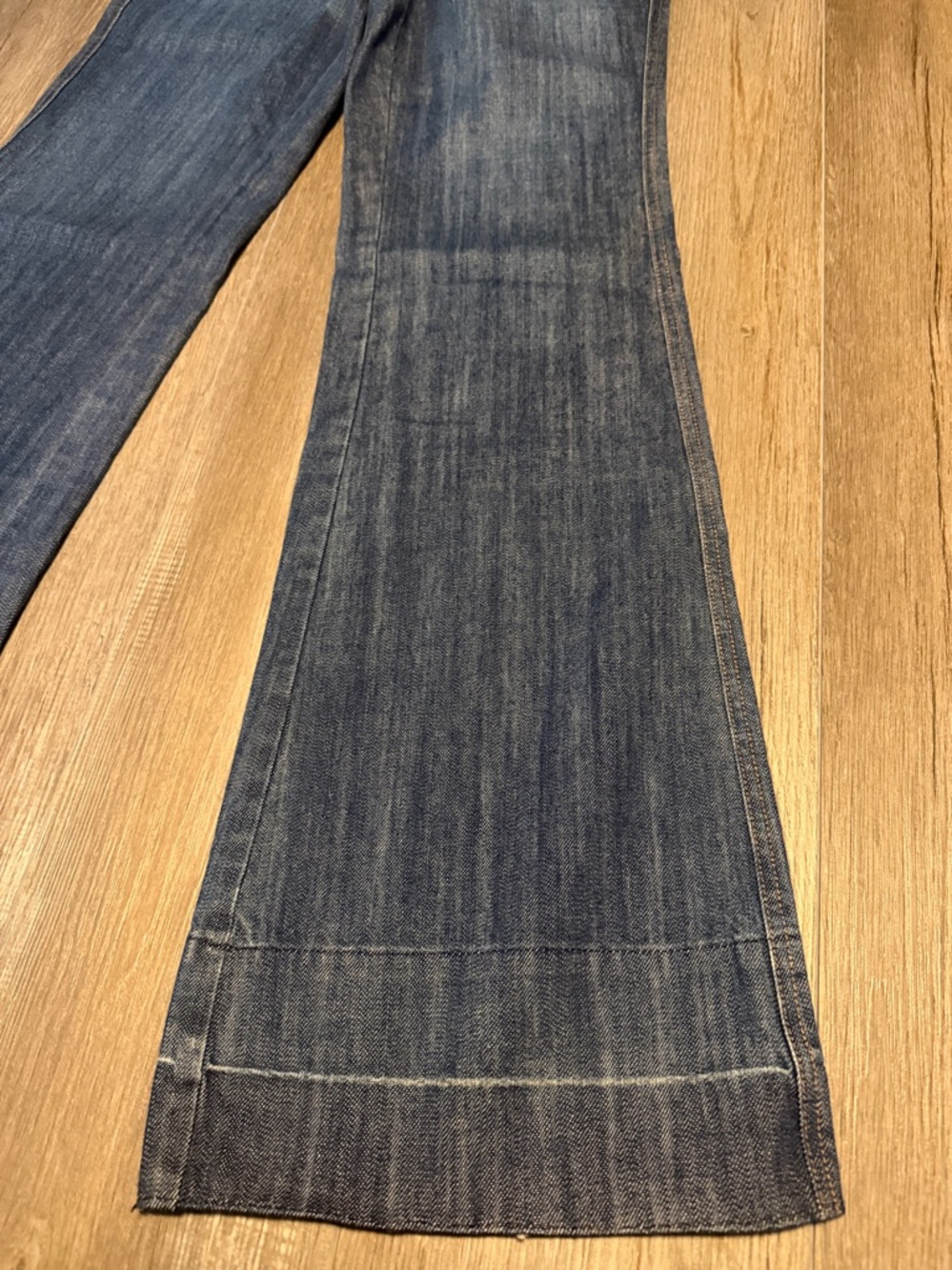 INC International Concepts Dark Blue Wide-Leg Jeans with Button Front - Picture 5 of 8